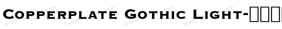 Copperplate Gothic Light字体转换